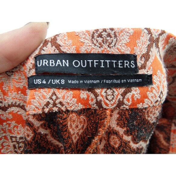 Urban Outfitters Women's Susie Jacquard High Waisted Zip Front Pants Size 4 - Picture 6 of 11